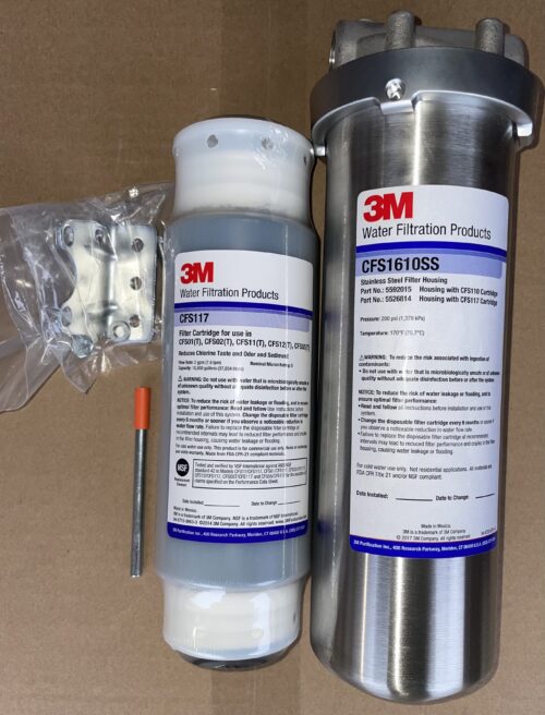 3M CFS1610SS Stainless Steel Housing for 9-3/4" Drop-in Filters Includes CFS117 Drop-in Filter